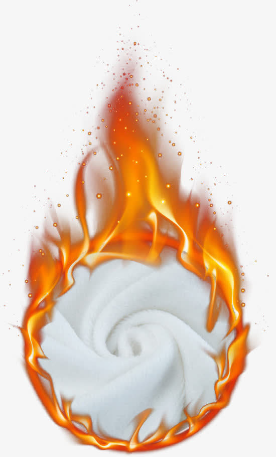 白色加絨加厚火焰素材