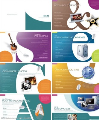 產品畫冊折頁設計圖片素材