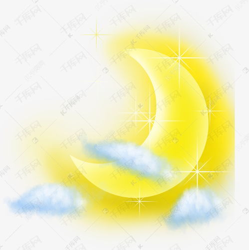 手繪彎月圖片月亮素材圖片免費下載 千庫網