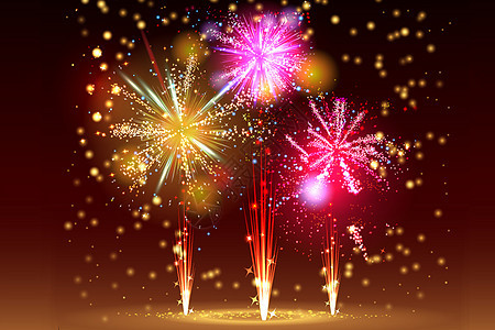 絢麗煙花圖片素材 捕捉節日慶典的璀璨瞬間